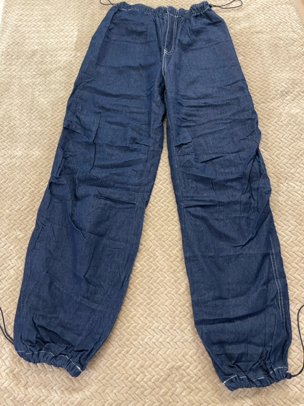 La Hearts Indigo Drawstring Denim Joggers